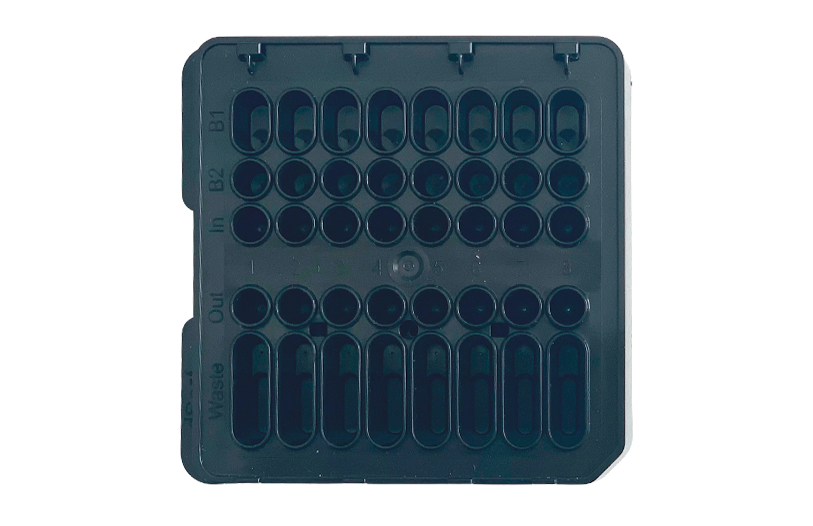 Cartridge topview - microfluidics chip - double emulsion droplet - parallel production